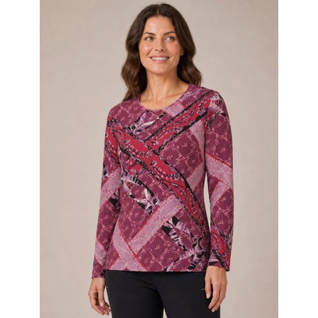 Tigi Woven Chain Round Neck Top - Pink