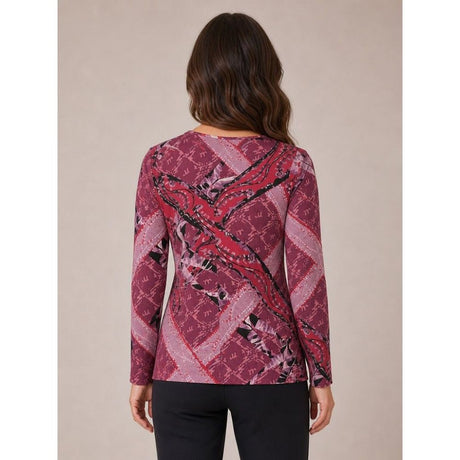 Tigi Woven Chain Round Neck Top - Pink