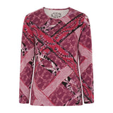 Tigi Woven Chain Round Neck Top - Pink