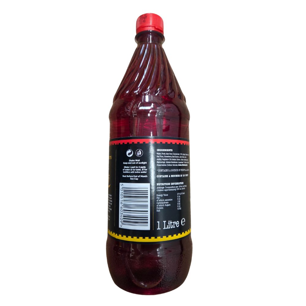 Tovali 1Ltr Sugar Free Summer Fruits Squash