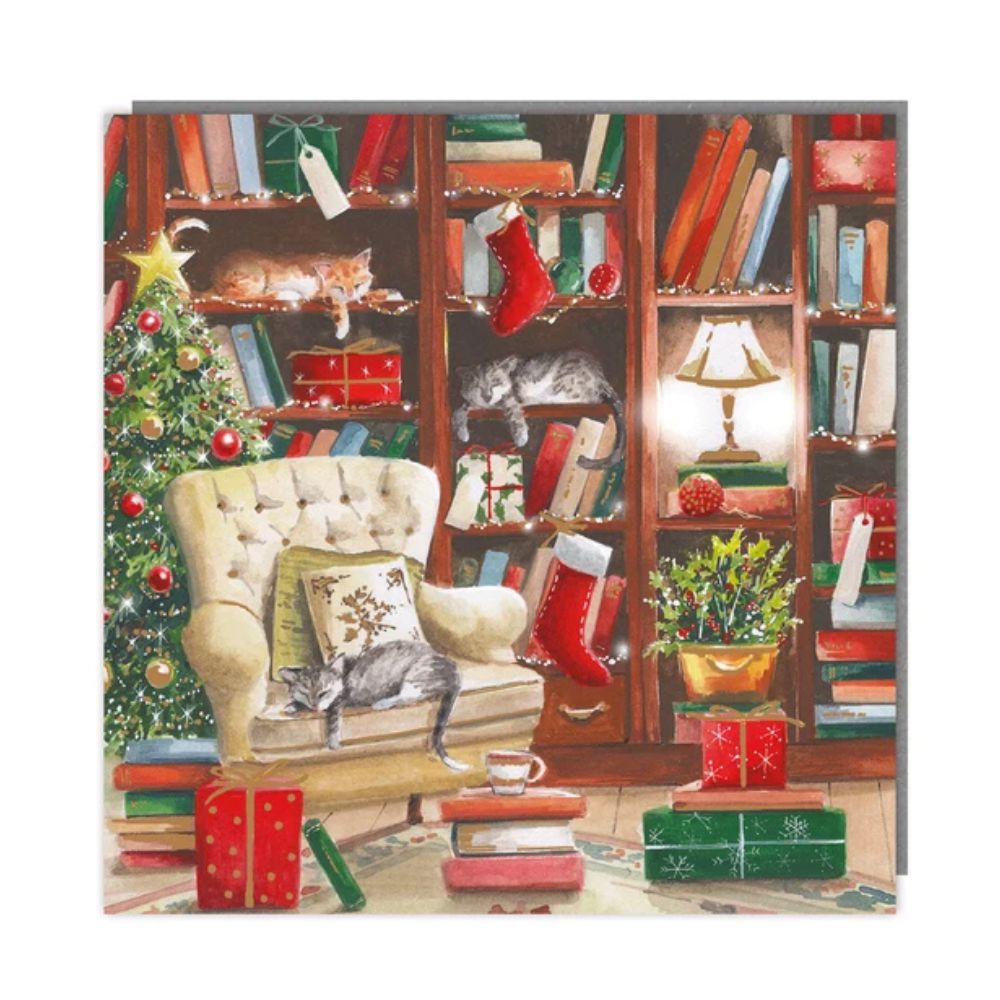 Tracks Cozy Cats Christmas Cards - (Pack of 5)