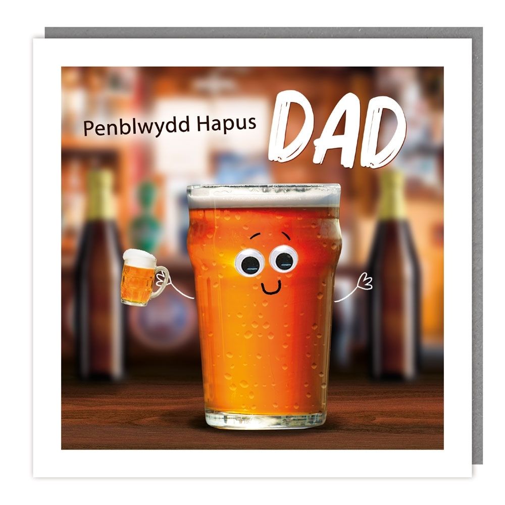 Tracks Publishing Dad Beers Welsh Birthday Card