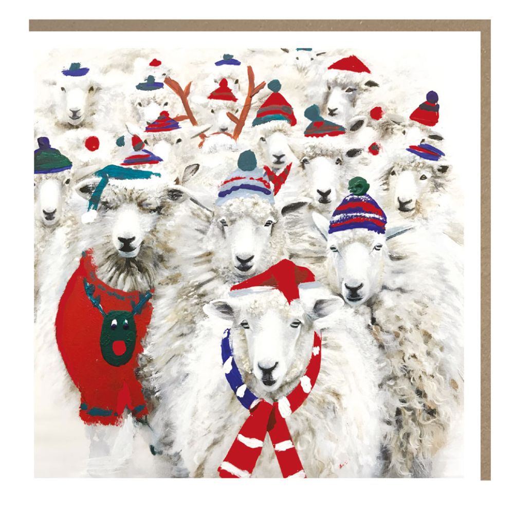 Tracks Publishing Sheep in Hats Christmas Cards - (Pack of 5)