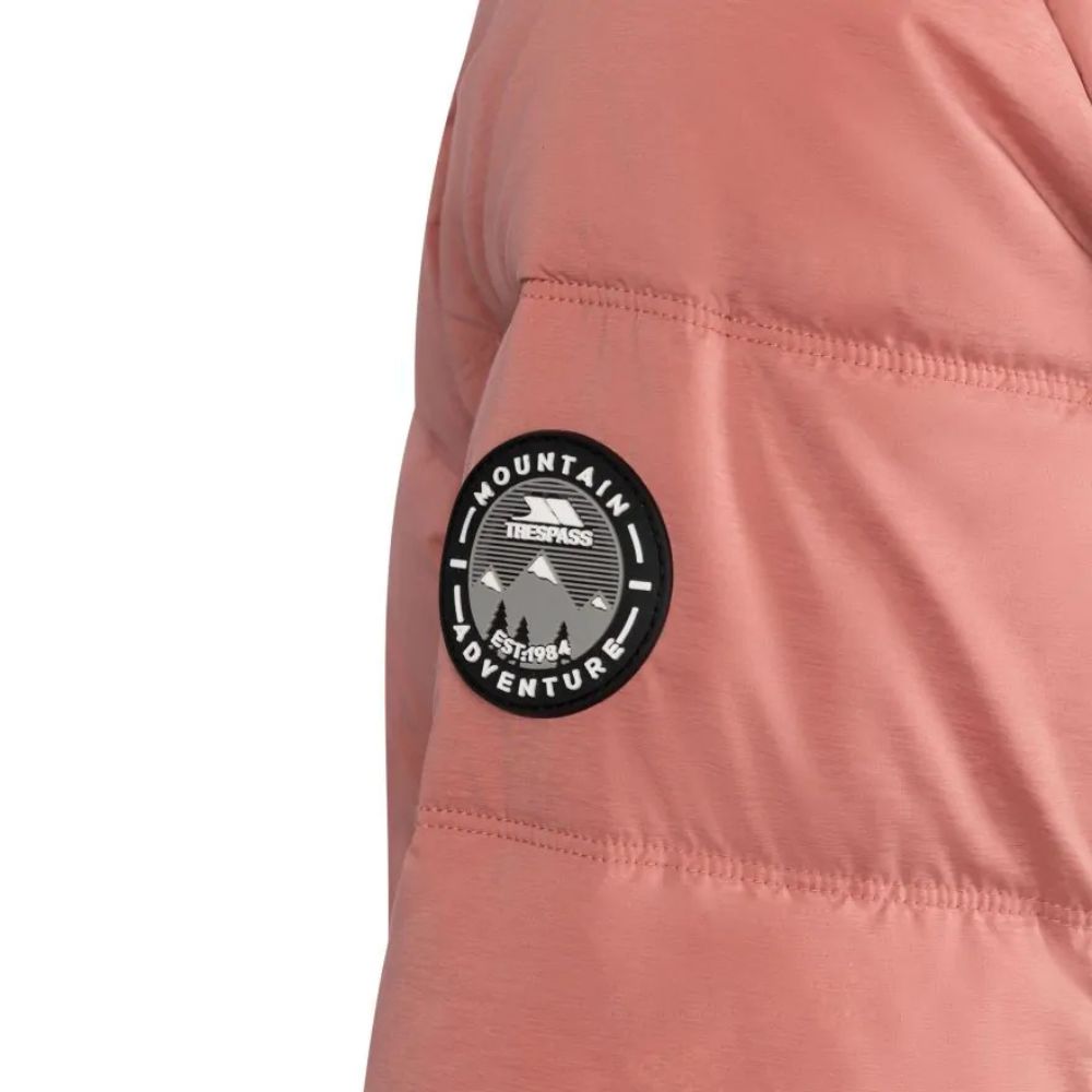 Trespass Rollins Casual Padded Hooded Jacket - Pink Clay