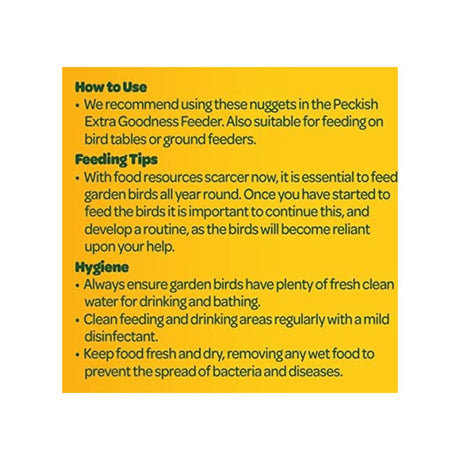 Peckish Extra Goodness High Energy Suet Nuggets for Wild Birds