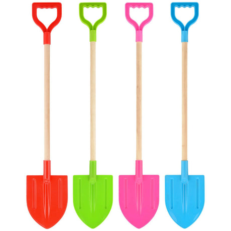 Kandy Toys Plastic Spade with Wooden Handle