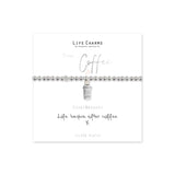 Life Charms Life Begins After Coffee Bracelet