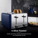 Tower Sera 4 Slice Toaster - Midnight Blue