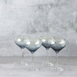 Simply Home 4 Piece Champagne Coupe Glass Set - Blue