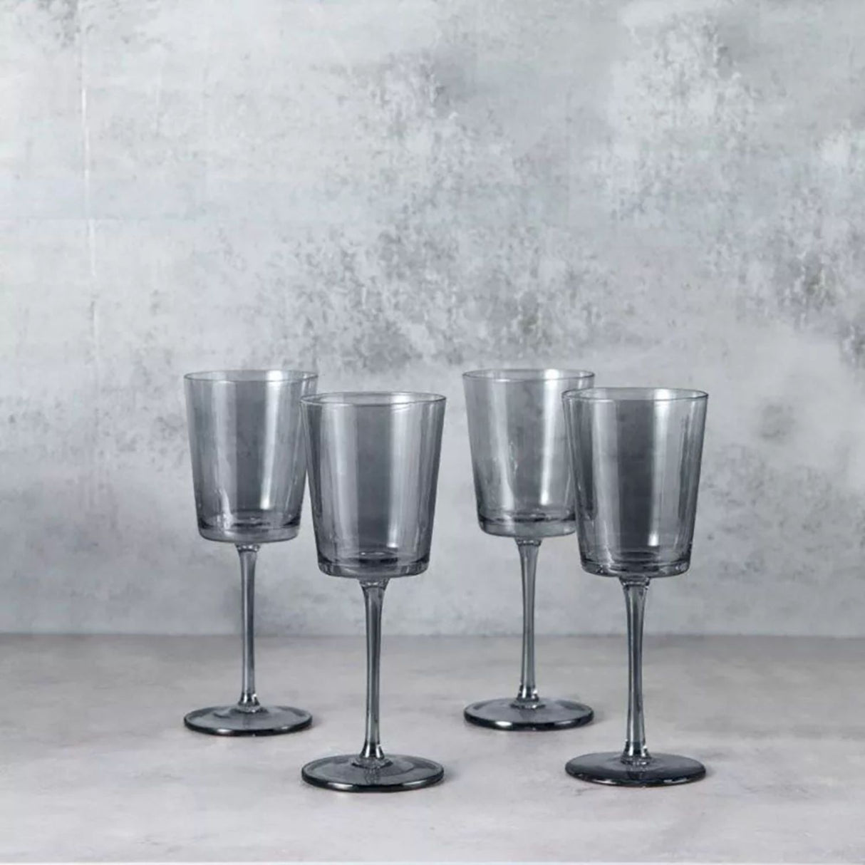 Simply Home 4 Piece Wine Glass Set - Grey