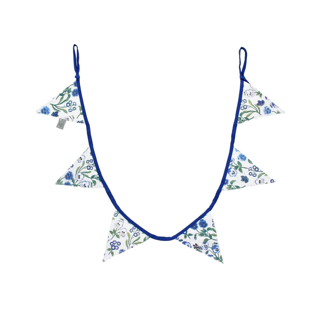 Gisela Graham 130cm Blue Viola Cotton Bunting