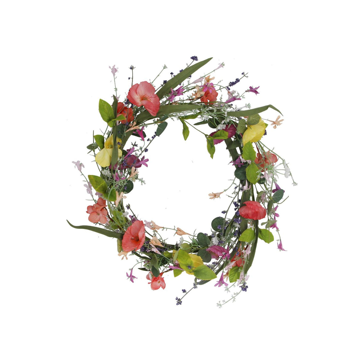 Gisela Graham 51cm Poppy Spring Wreath