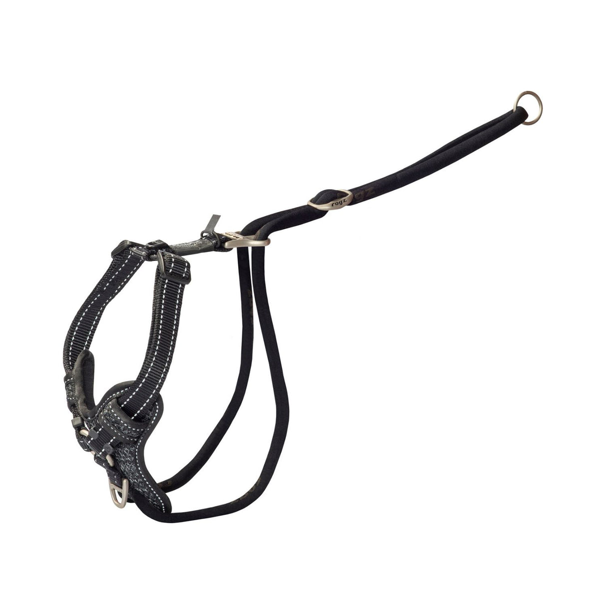 Rogz 75cm Stop Pull Harness Black Large (Pack of 1)