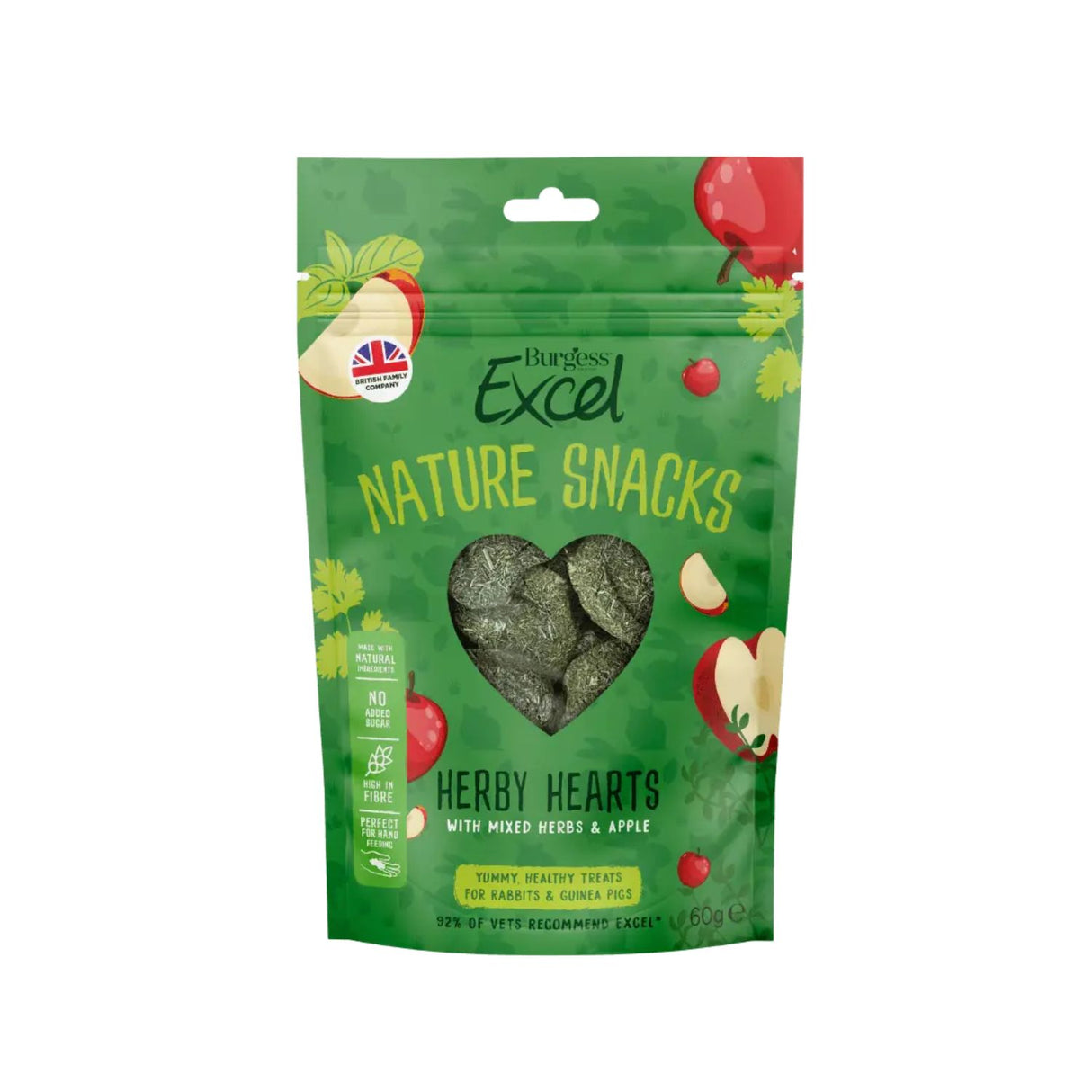 Burgess Excel 60g Nature Snacks Herby Hearts