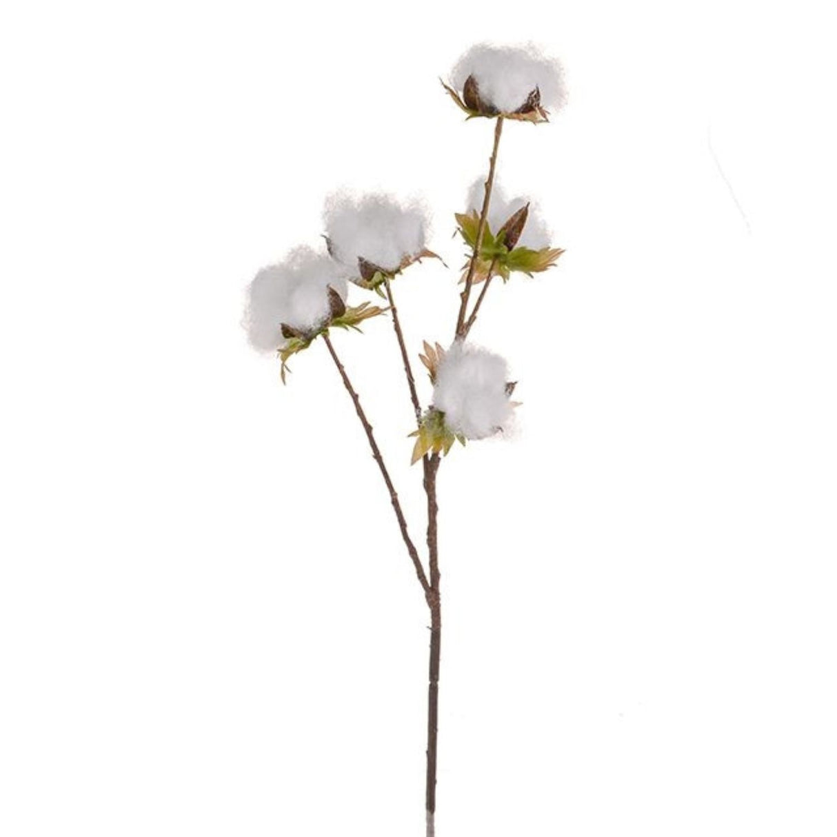 CB Imports 67cm Artificial White Cotton Pod Spray