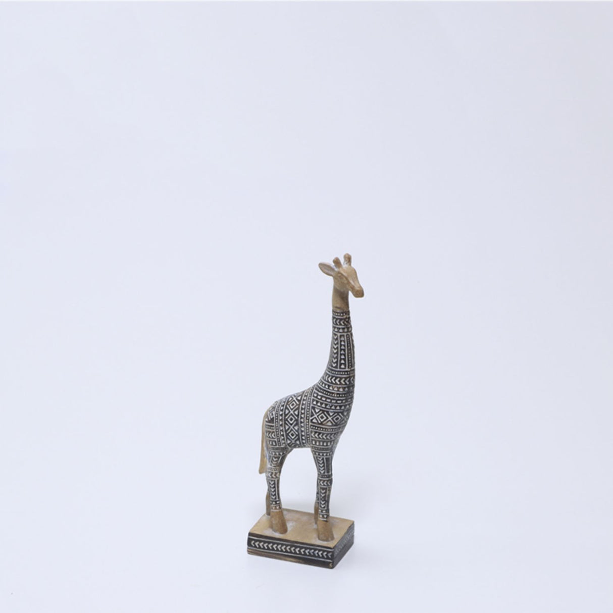 H&S Collection 31cm Wooden Giraffe Ornament