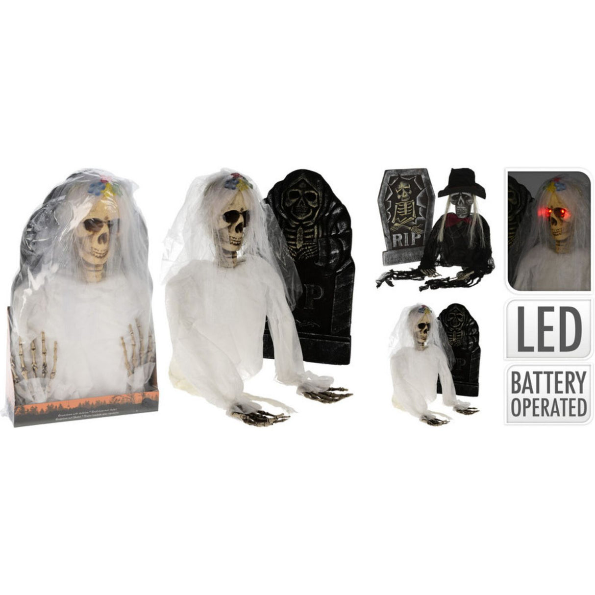 Koopman 54cm Skeleton Ghost Decoration (Choice of 2)
