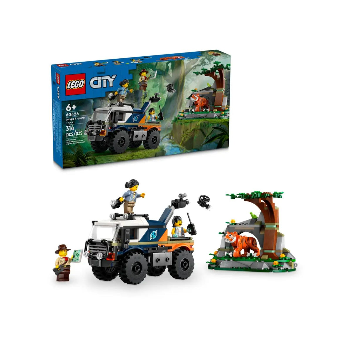 LEGO City Jungle Explorer Off Road Truck Old Railway Line Garden Centre