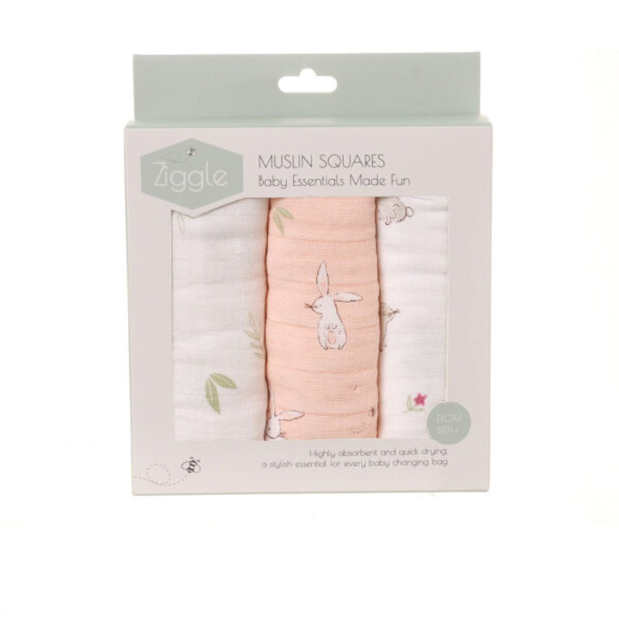 Ziggle Baby Bunnies Muslin Set