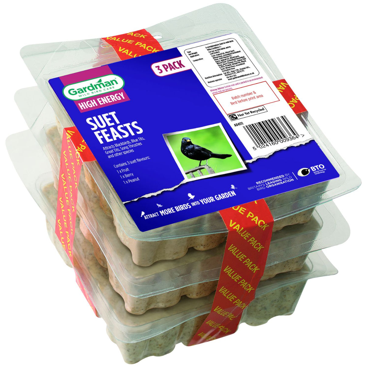 Gardman Wild Bird Suet Feasts (3 Pack)