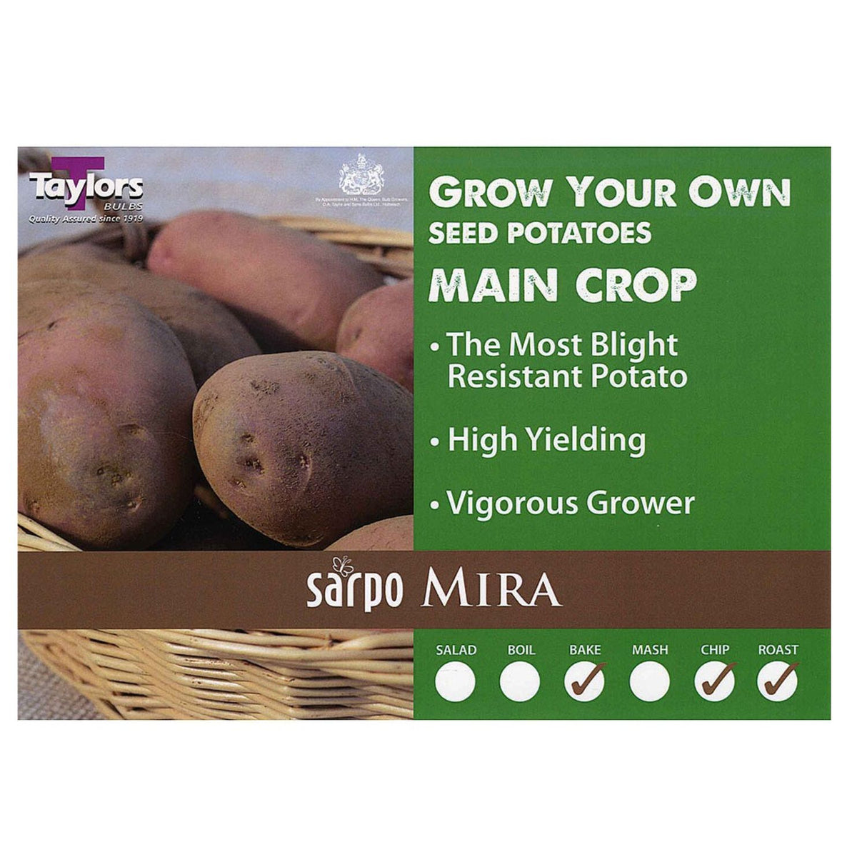 Taylors 2kg Sarpo Mira (Maincrop) Seed Potatoes