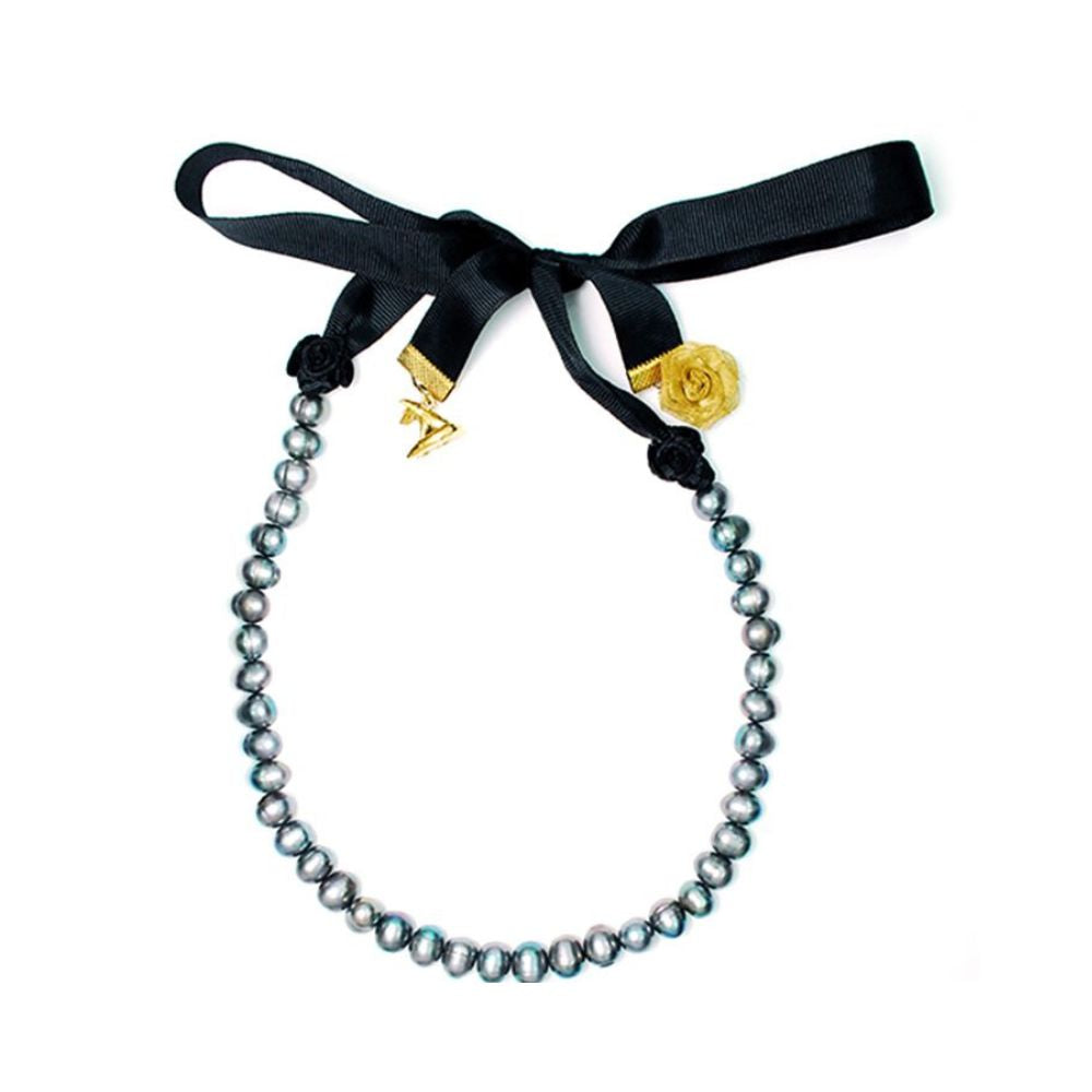Rosie Fox Black Pearl Necklace