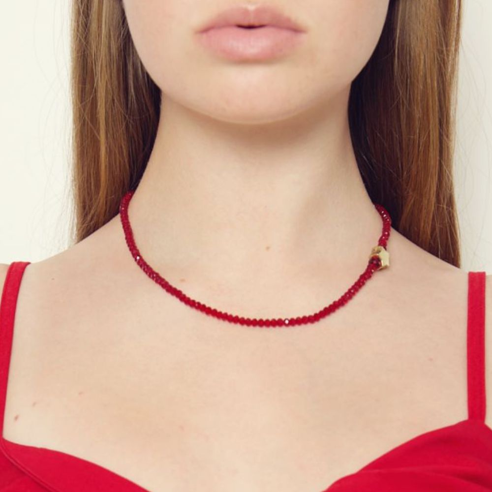 Rosie Fox Ruby Star Short Necklace