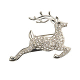 Rosie Fox Silver Crystal Stag Brooch & Hairclip