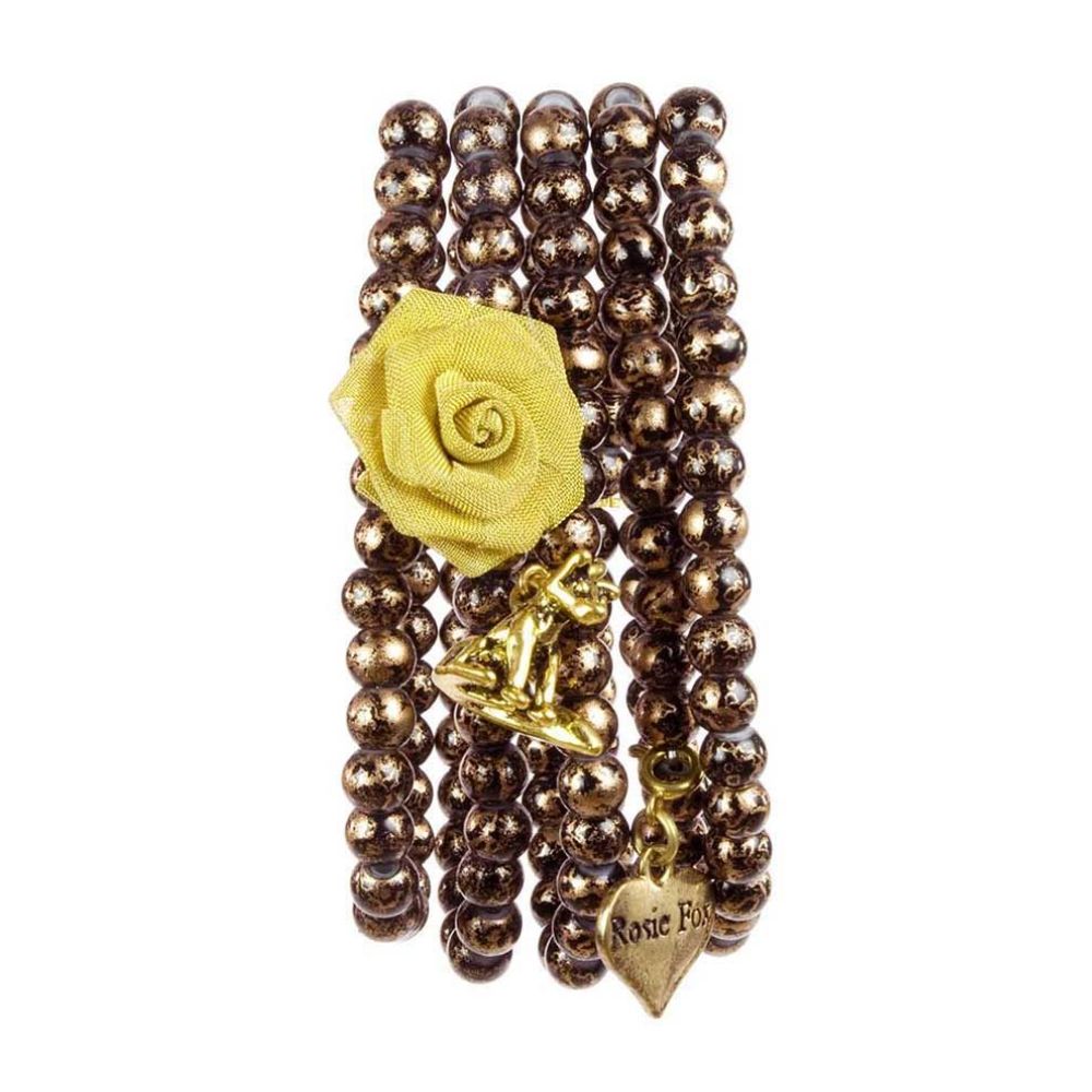 Rosie Fox Bronze Jet Stretch Cuff Bracelet