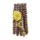 Rosie Fox Bronze Jet Stretch Cuff Bracelet