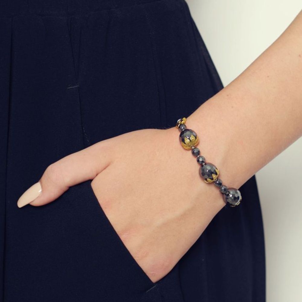 Rosie Fox Hematite Vintage Bracelet – Old Railway Line Garden Centre