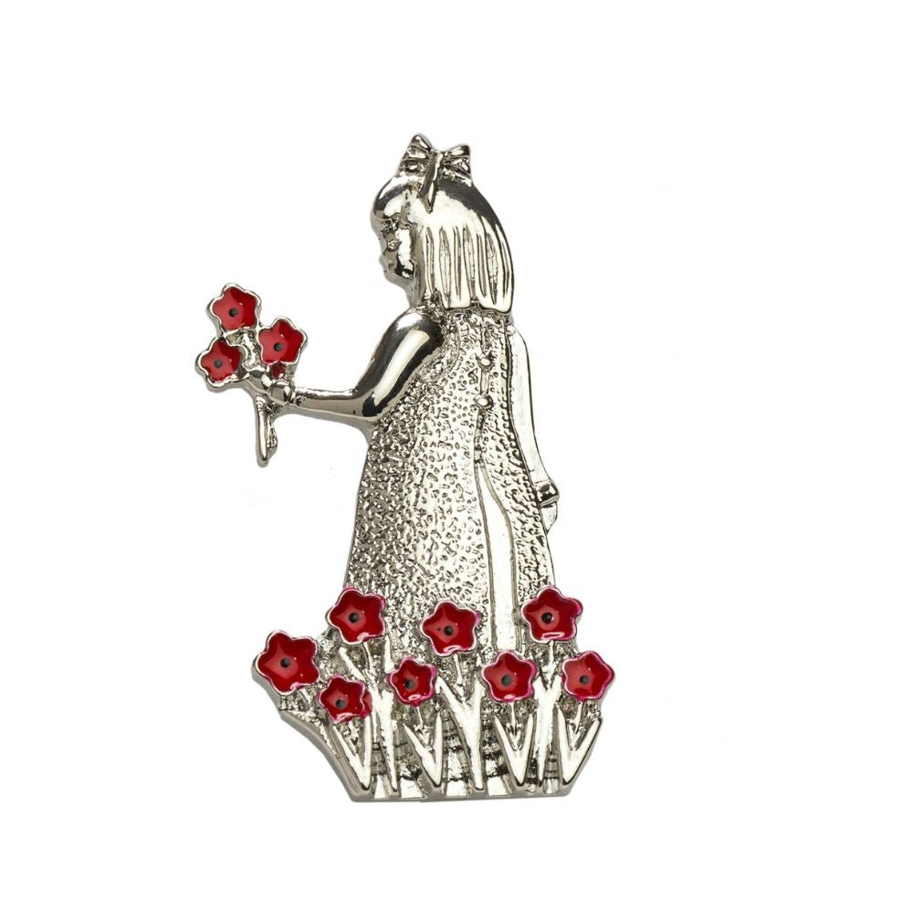 Lila Jewellery Poppy Field  With Little Girl Brooch