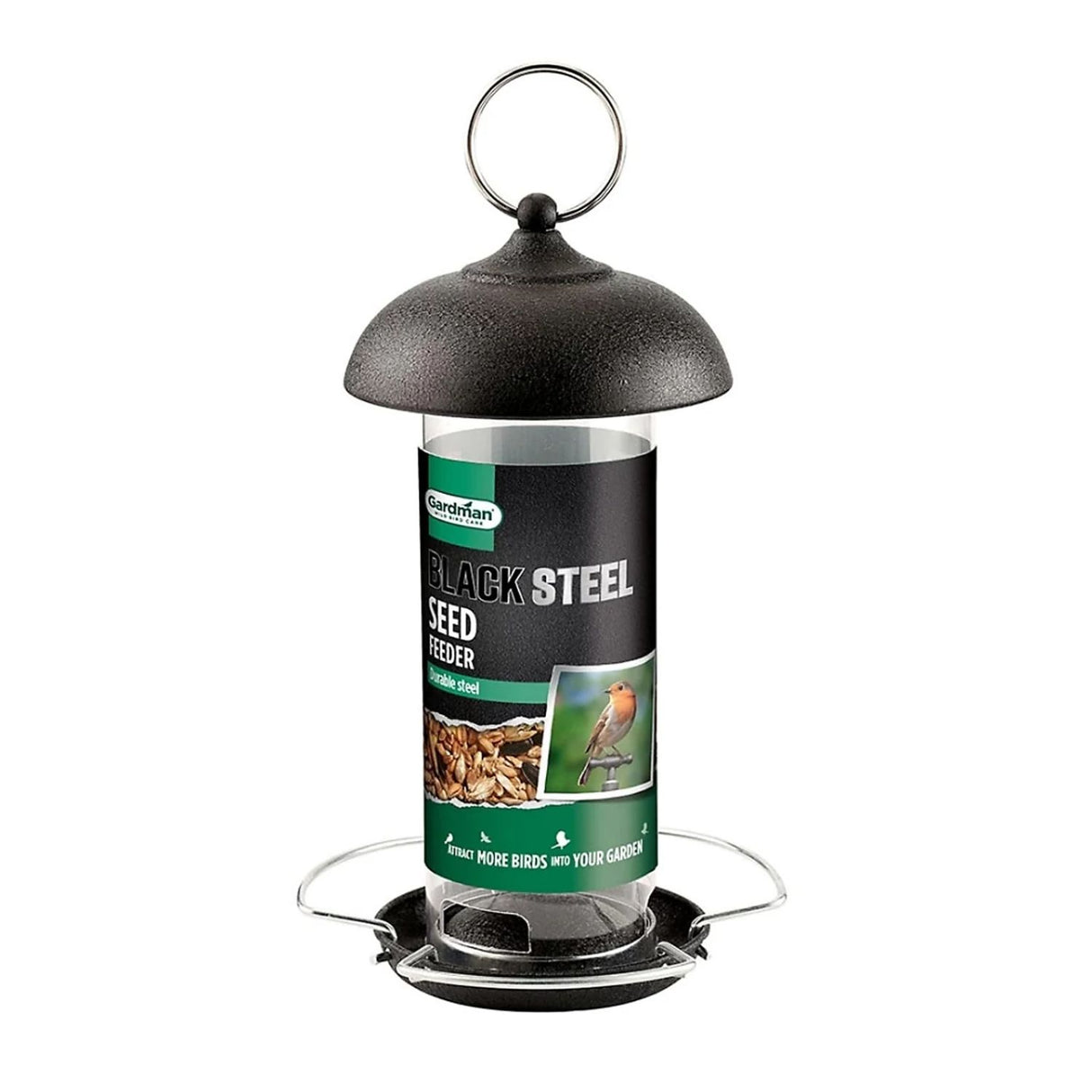 Gardman Wild Bird Black Steel Seed Feeder