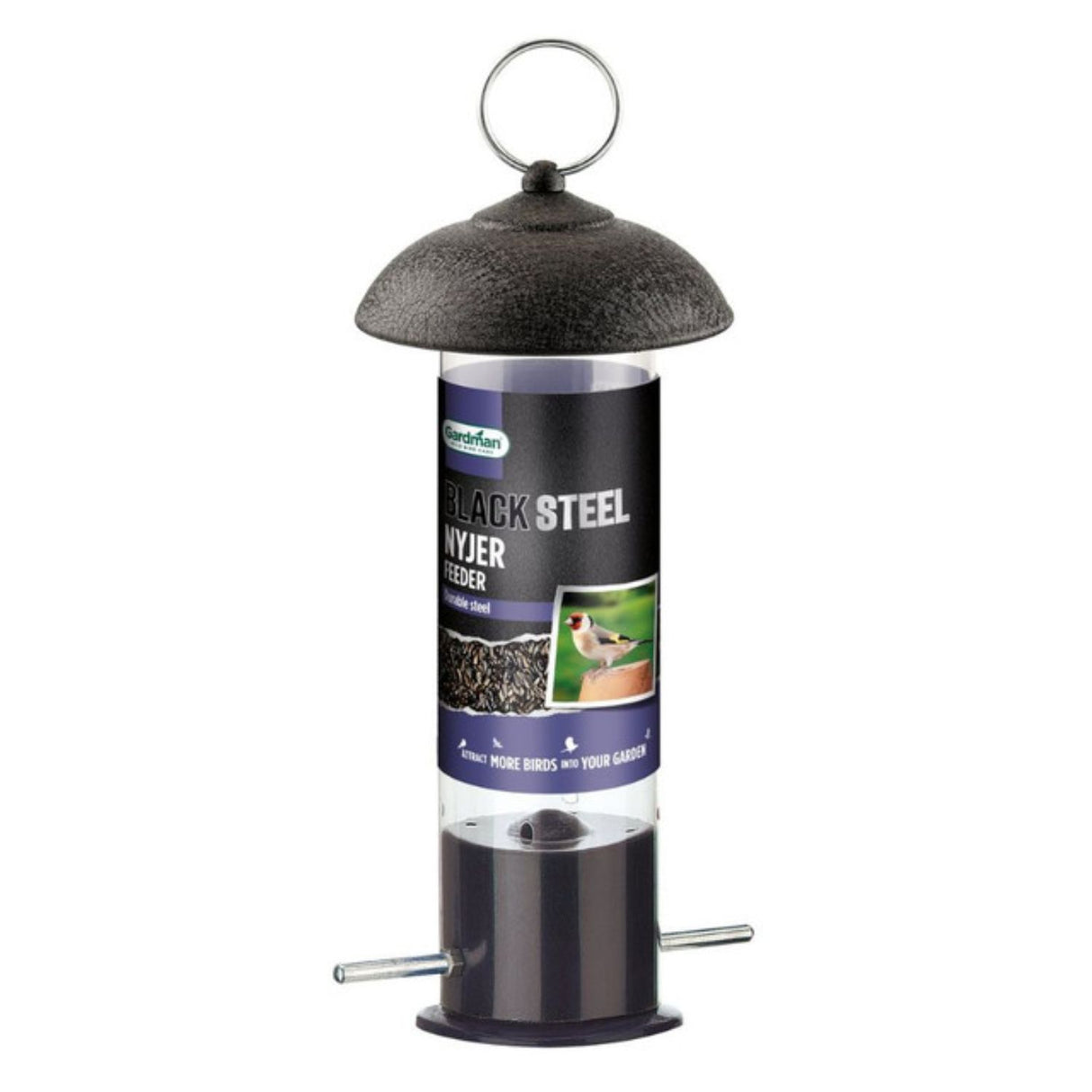 Gardman Wild Bird Black Steel Nyger Seed Feeder