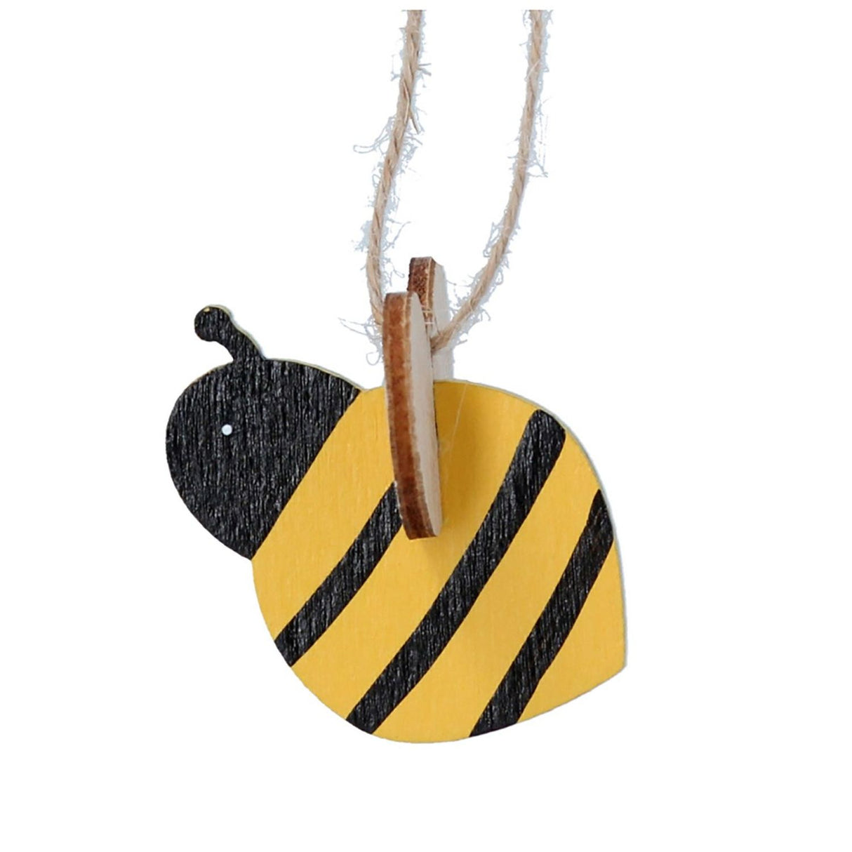 Gisela Graham 5cm Bee Wooden Hanging Decoration
