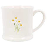Gisela Graham 10cm White Daisies Stoneware Mini Mug