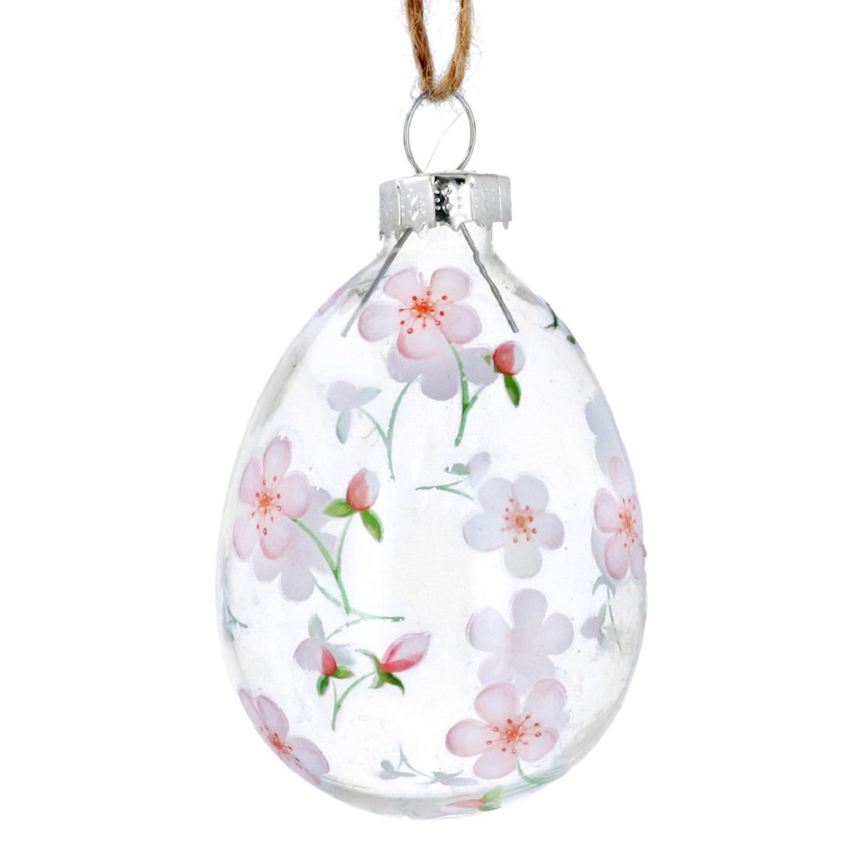 Gisela Graham Glass Cherry Blossom Hanging Decoration