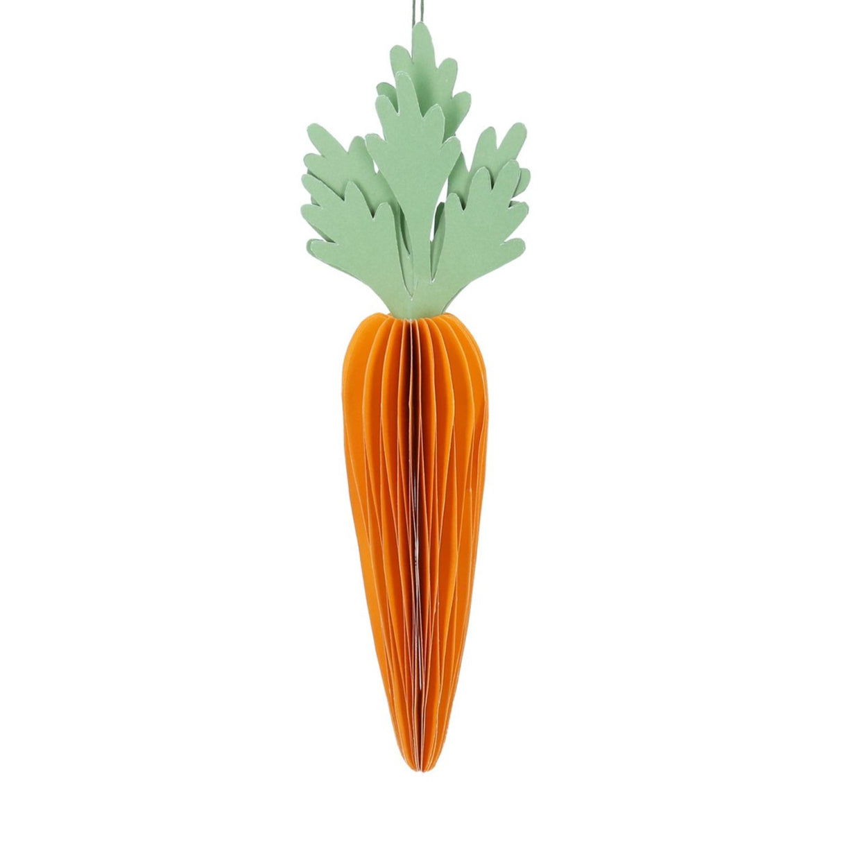 Gisela Graham Honeycomb Paper Carrot Hanging Decoration