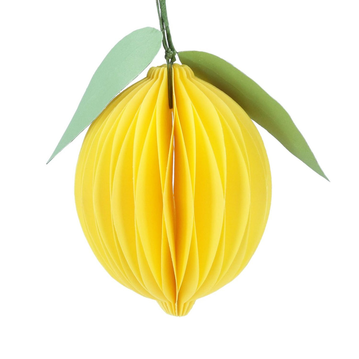 Gisela Graham Honeycomb Paper Lemon Hanging Decoration