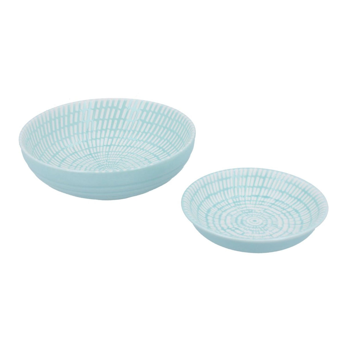 Gisela Graham Porcelain Round Trinket Dish (Set of 2)