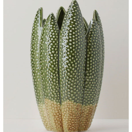 Gisela Graham Ceramic Green Cacti Vase