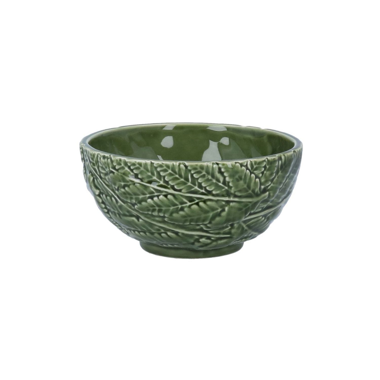 Gisela Graham Small Ceramic Green Fern Bowl