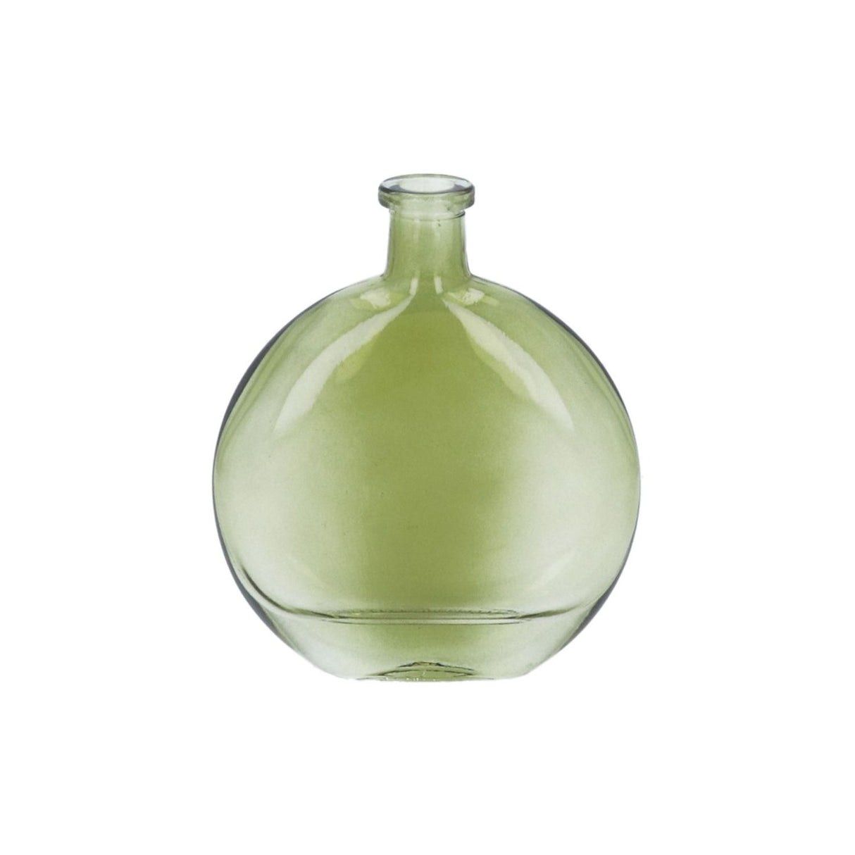 Gisela Graham Olive Green Wide Glass Vase