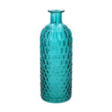Gisela Graham Small Teal Glass Honeycomb Vase