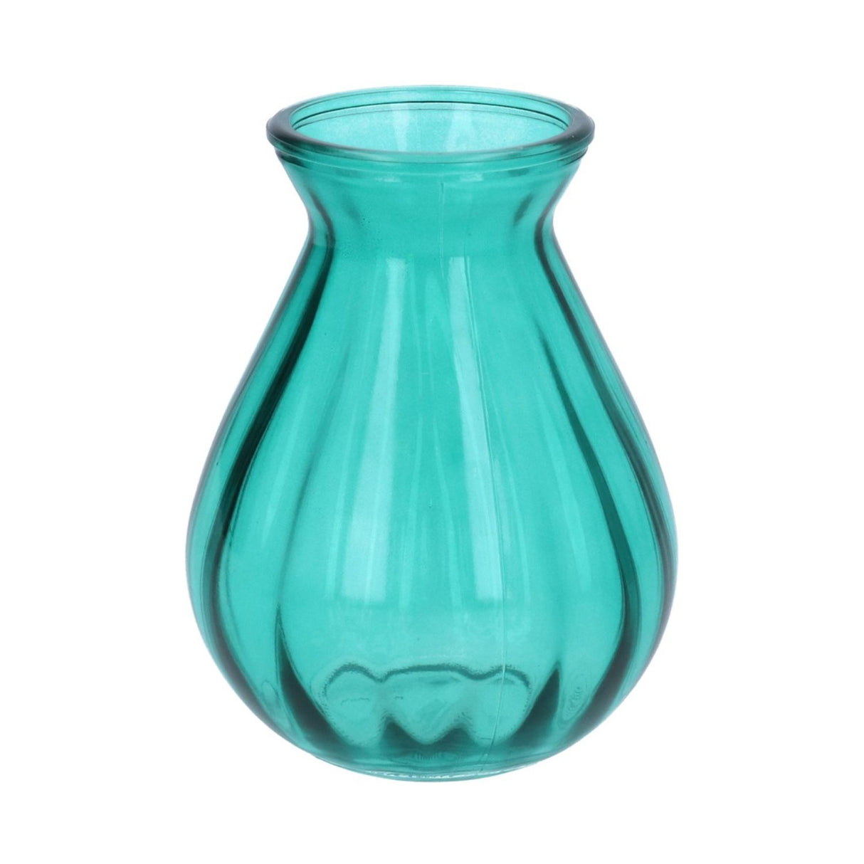 Gisela Graham Teal Glass Posy Vase