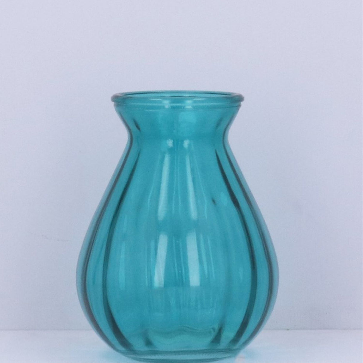 Gisela Graham Teal Glass Posy Vase