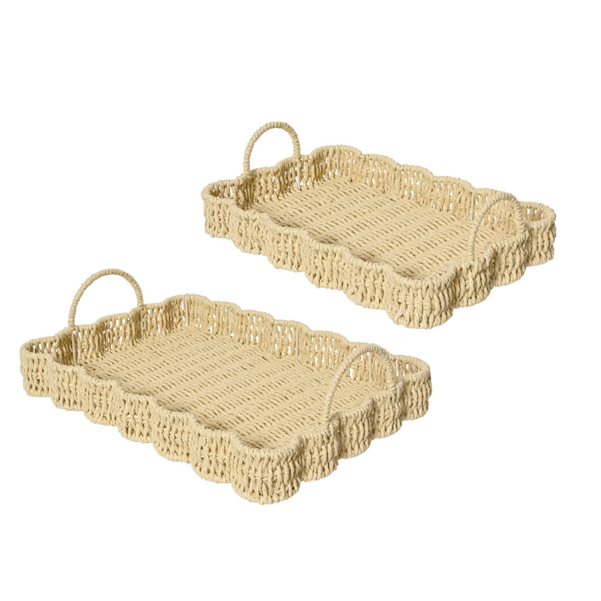 Kaemingk 41cm Paper Rope Rectangle Tray