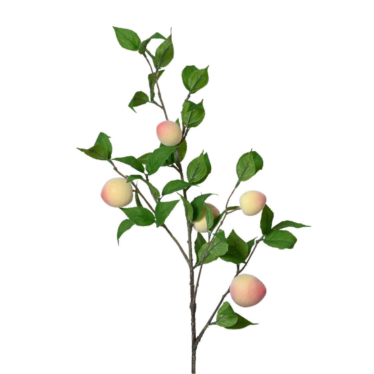 Kaemingk 76cm Artificial Peaches on a Stemmed Leaf