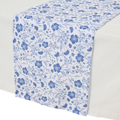 Kaemingk 140cm Flower Pattern Outdoor Living Table Runner