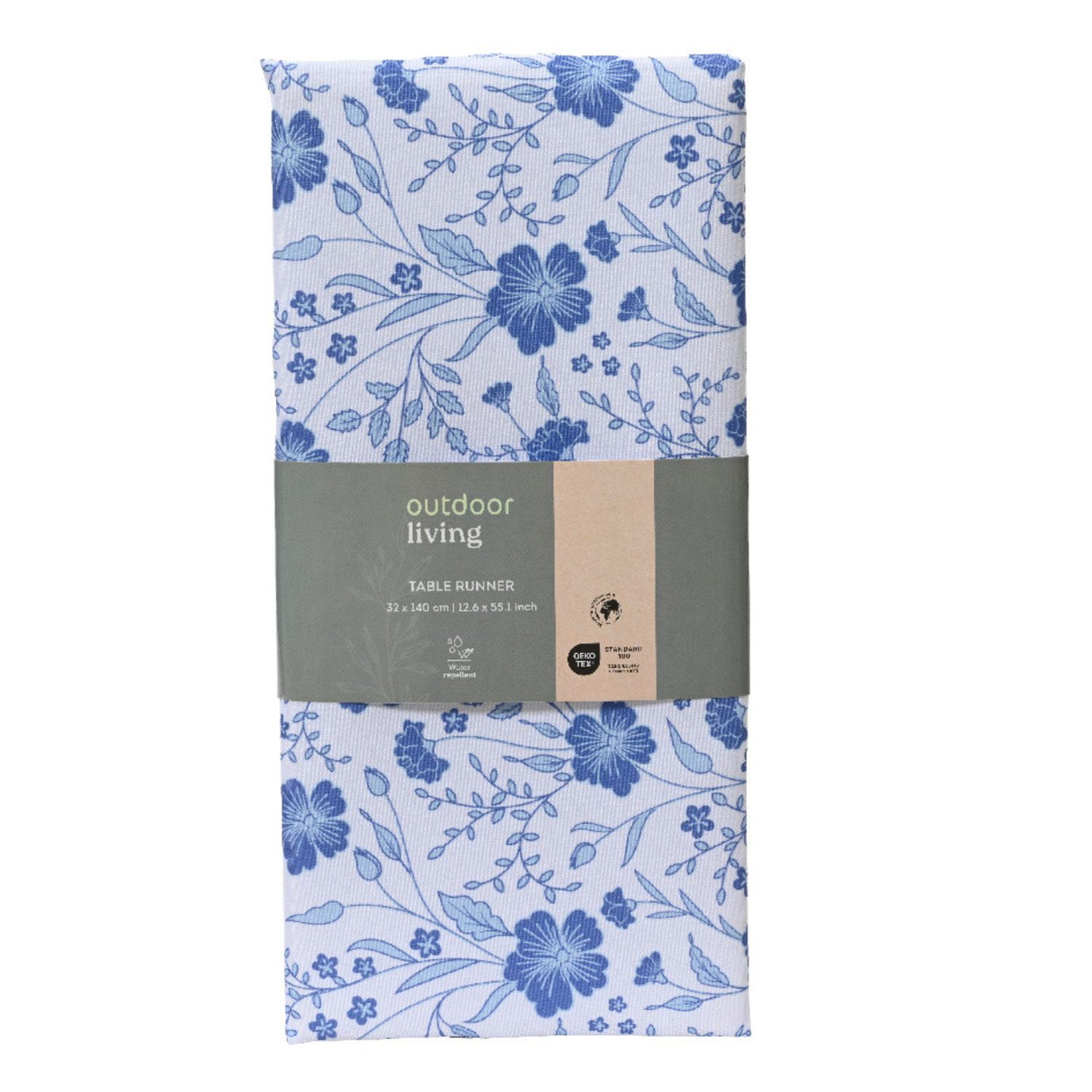 Kaemingk 140cm Flower Pattern Outdoor Living Table Runner